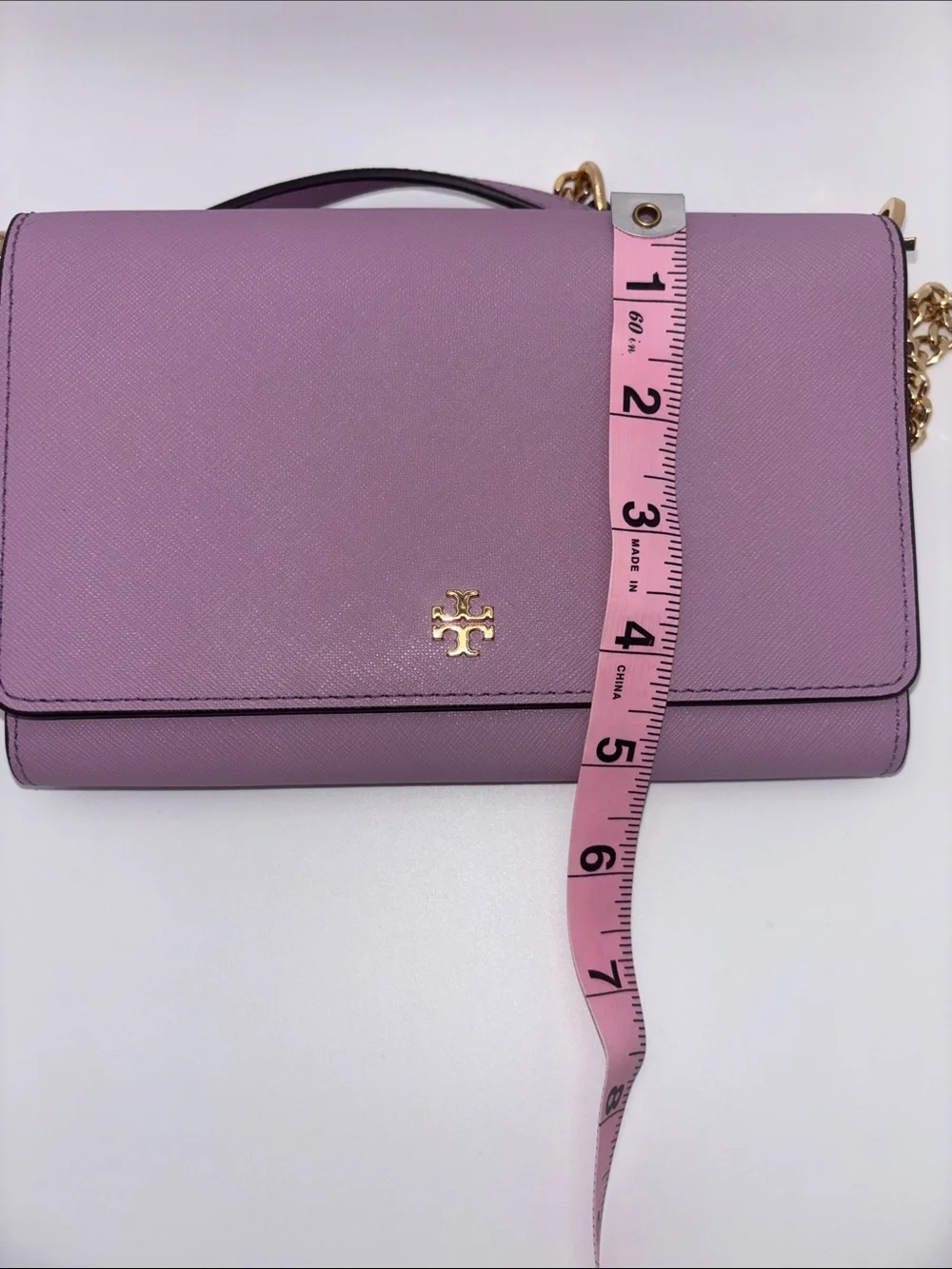 Tory Burch lavender saffiano